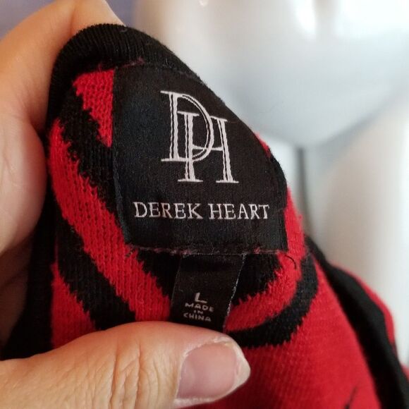 derek Heart Knit long S large dress red party - Picture 7 of 8